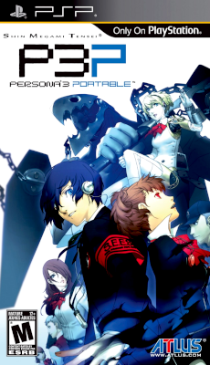 Front cover for Persona 3: Portable on the Sony PSP.
