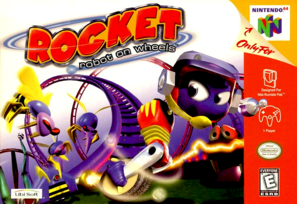 Front cover for Rocket: Robot on Wheels for the Nintendo 64.
