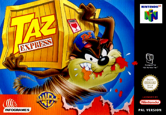 Front cover for Taz Express on the Nintendo 64.