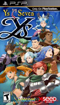 Front cover for Ys Seven on the Sony PSP.