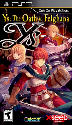 Front cover for Ys: Oath in Felghana on Sony PSP.