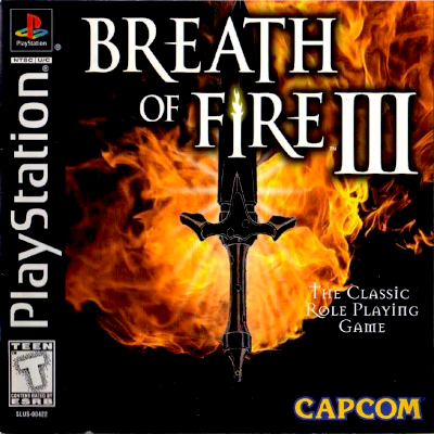 Front cover for Breath of Fire III on the Sony PlayStation.
