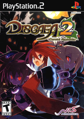 Front cover for Disgaea 2: Cursed Memories on the Sony PlayStation 2.