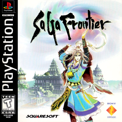 Front cover for SaGa Frontier on the Sony PlayStation.