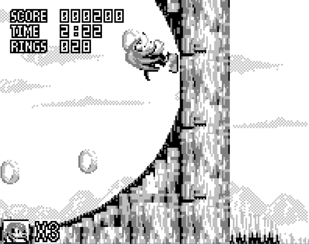 Knuckles runs up a loop-de-loop in Sonic 3.