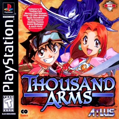 Front cover for Thousand Arms on the Sony PlayStation.