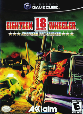 Front cover for 18 Wheeler: American Pro Trucker on the Nintendo Gamecube.
