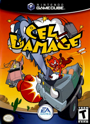 Front cover for Cel Damage on the Nintendo Gamecube.