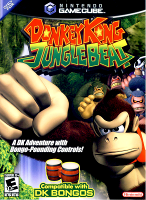 Front cover for Donkey Kong Jungle Beat on the Nintendo Gamecube.
