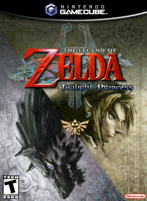 Front cover for The Legend of Zelda: Twilight Princess on the Nintendo Gamecube.