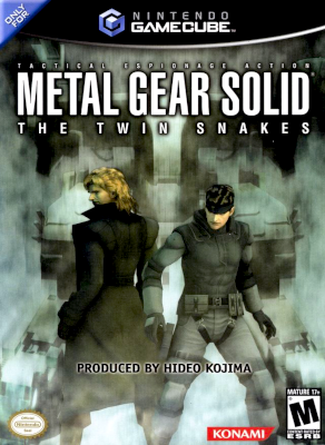 Front cover for Metal Gear Solid: The Twin Snakes on the Nintendo Gamecube.
