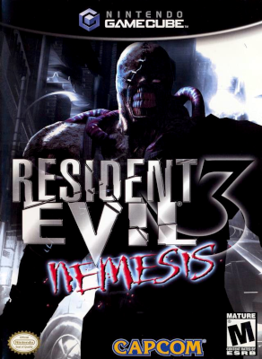 Front cover for Resident Evil 3: Nemesis on the Nintendo Gamecube.
