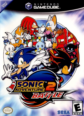 Front cover for Sonic Adventure 2: Battle on the Nintendo Gamecube.