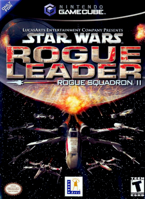 Front cover for Star Wars Rogue Squadron II: Rogue Leader on the Nintendo Gamecube.