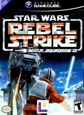 Front cover for Star Wars Rogue Squadron III: Rebel Strike on the Nintendo Gamecube.