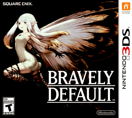 Front cover for Bravely Default on the Nintendo 3DS.
