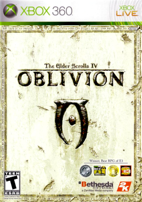Front cover for The Elder Scrolls IV: Oblivion on the Xbox 360.
