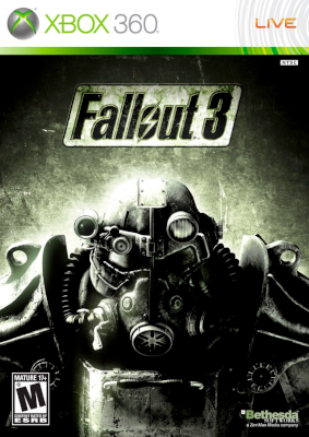 Front cover for Fallout 3 on the Xbox 360.