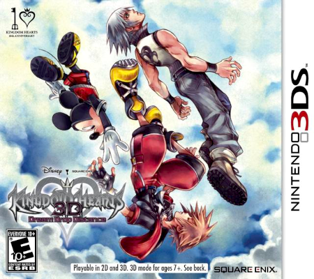 Front cover for Kingdom Hearts 3D: Dream Drop Distance on the Nintendo 3DS.