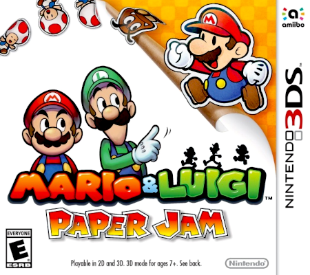 Front cover for Mario & Luigi: Paper Jam on the Nintendo 3DS.