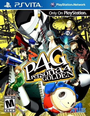 Front cover for Persona 4: Golden on the PlayStation Vita.