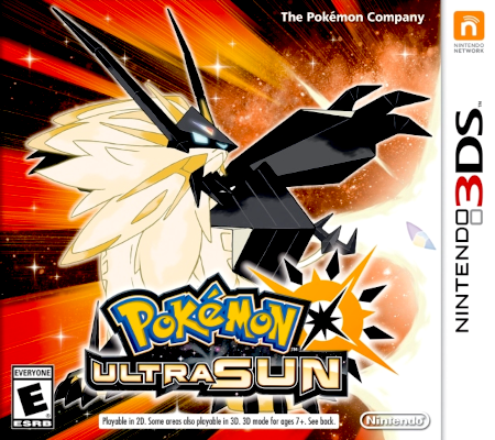 Front cover for Pokemon: Ultra Sun on the Nintendo 3DS.
