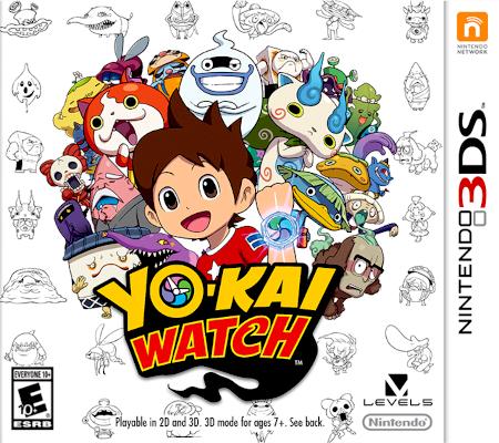 Front cover for Yo-Kai Watch on the Nintendo 3DS.