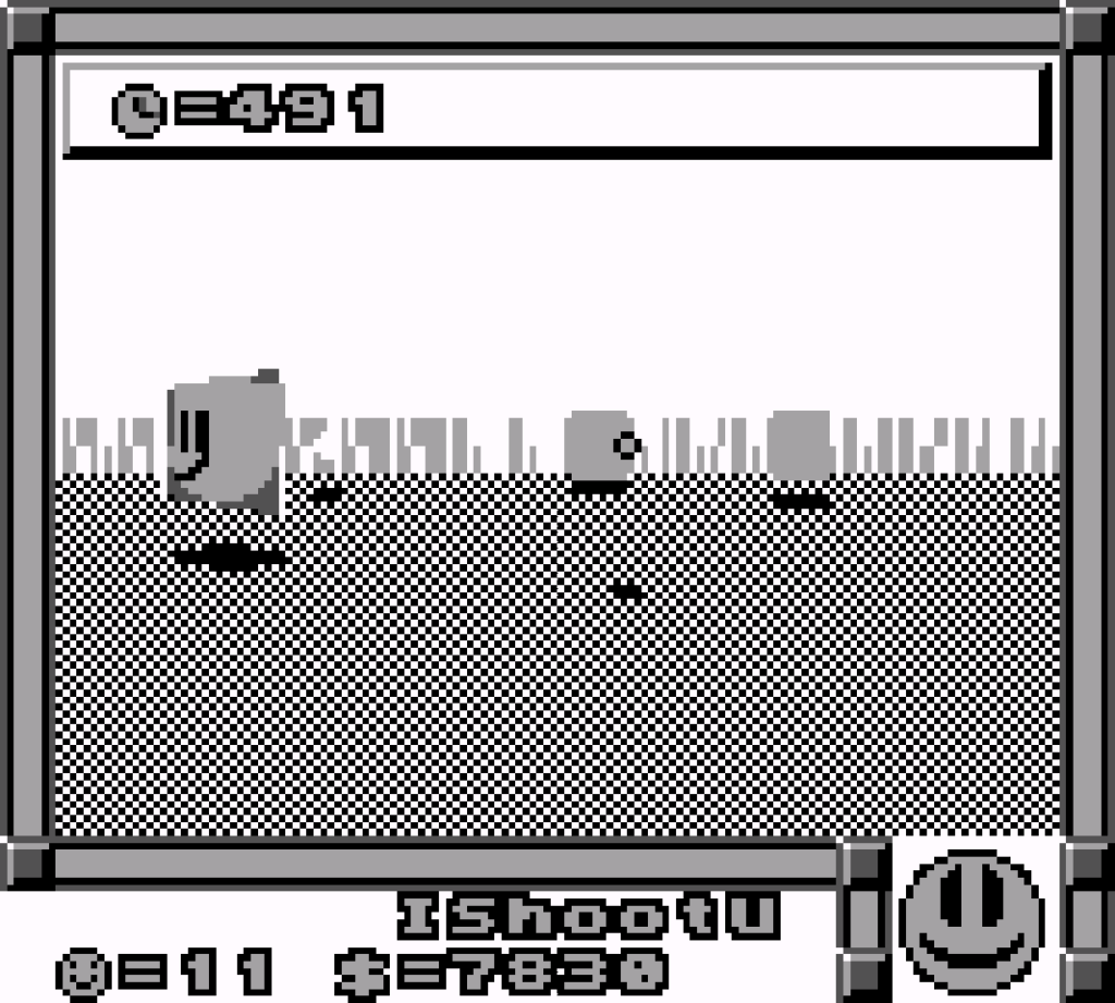 An open area in Faceball 2000 featuring three enemy characters.
