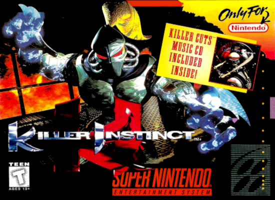 Front cover for Killer Instinct on the Super Nintendo.