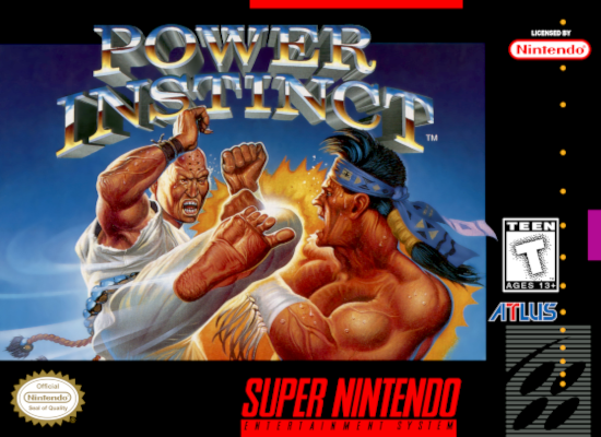 Front cover for Power Instinct on the Super Nintendo.