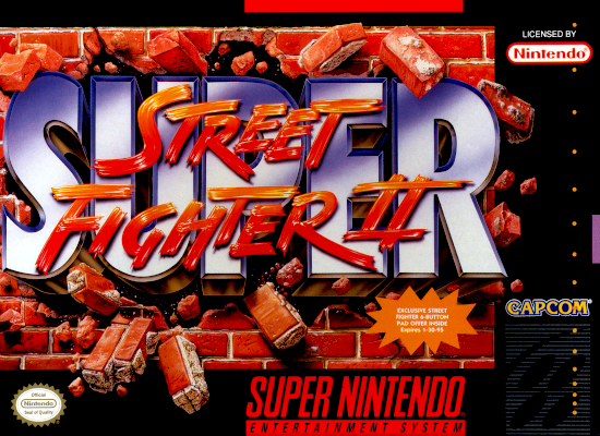 Front cover for Super Street Fighter II on the Super Nintendo.