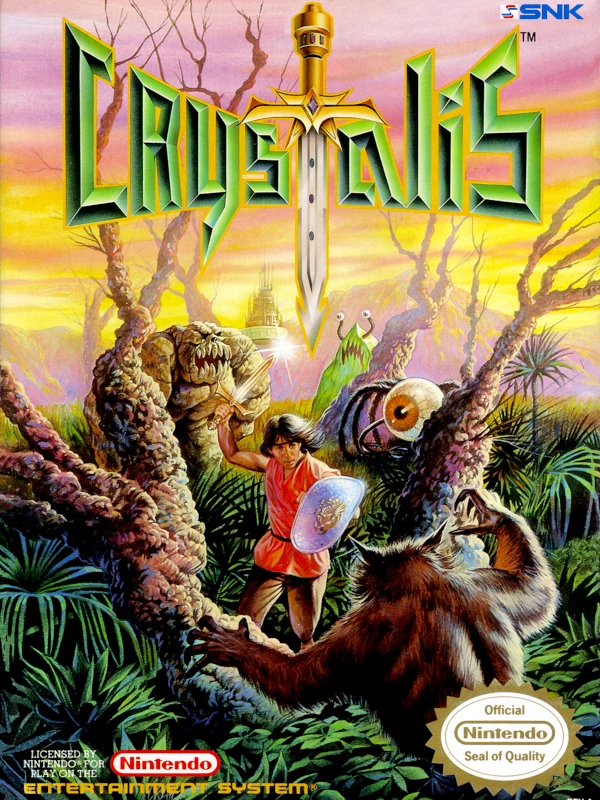 Front cover for Crystalis on the Nintendo Entertainment System.