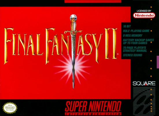 Front cover for Final Fantasy IV on the Super Nintendo.