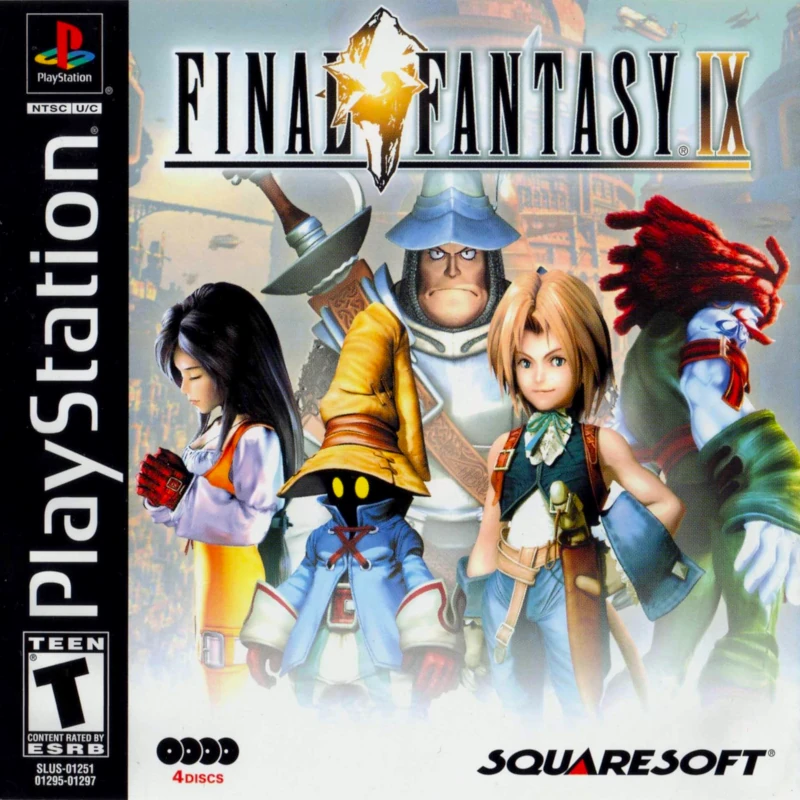 Front cover for Final Fantasy IX on the Sony PlayStation.