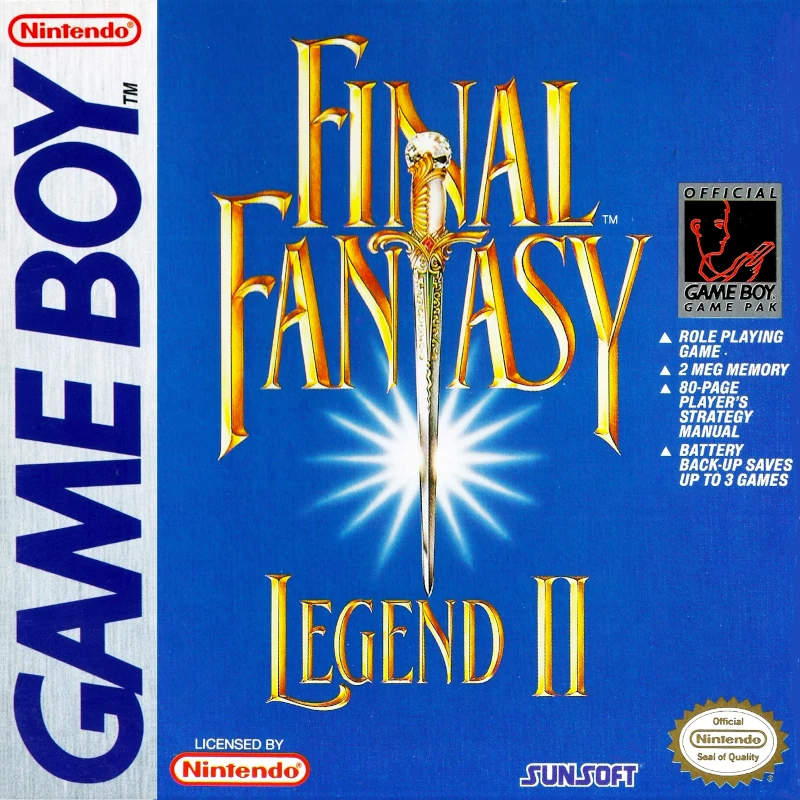 Front cover for Final Fantasy Legend II on the Nintendo Game Boy.