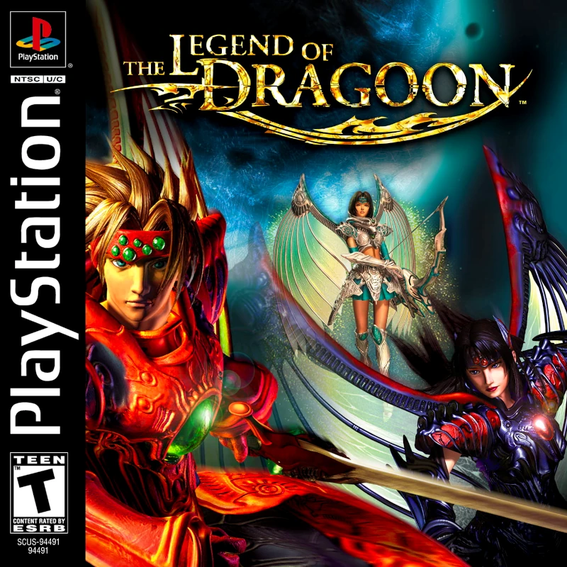 Front cover for Legend of the Dragoon on the Sony PlayStation.