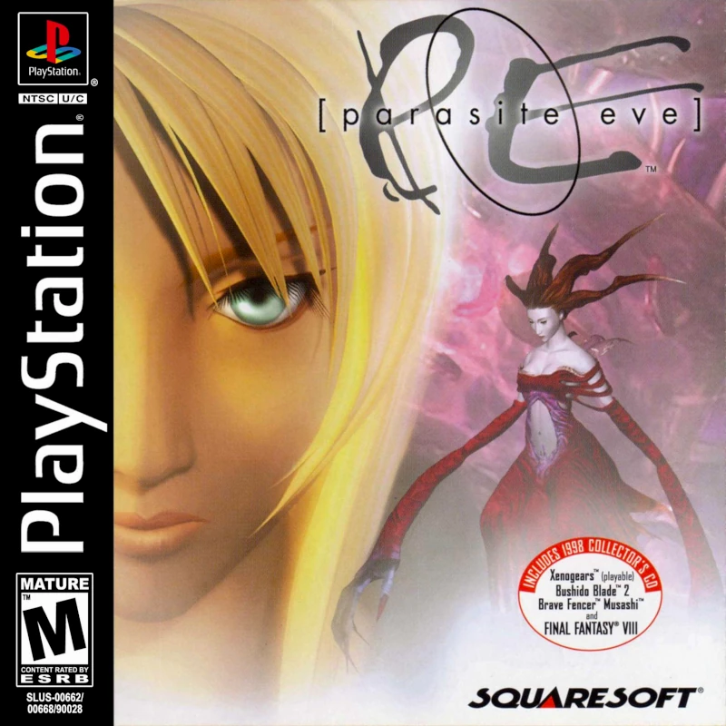 Front cover for Parasite Eve on the Sony PlayStation.