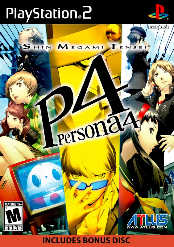 Front cover for Persona 4 on the Sony PlayStation 2.