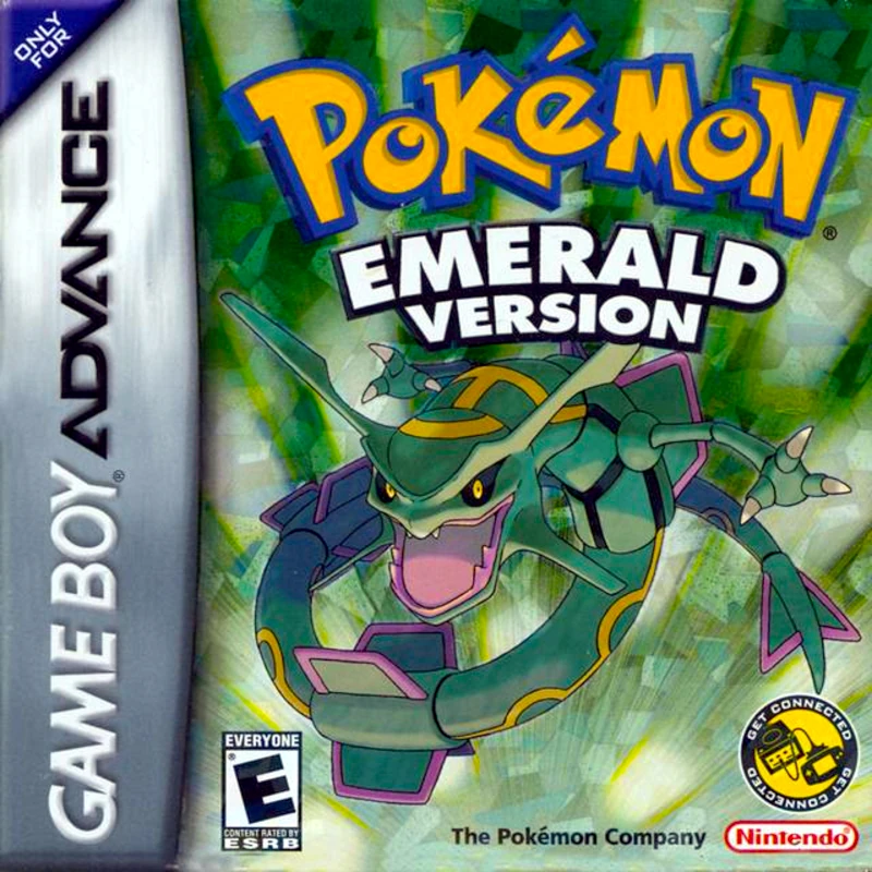 Front cover for Pokemon: Emerald Version on the Game Boy Advance.