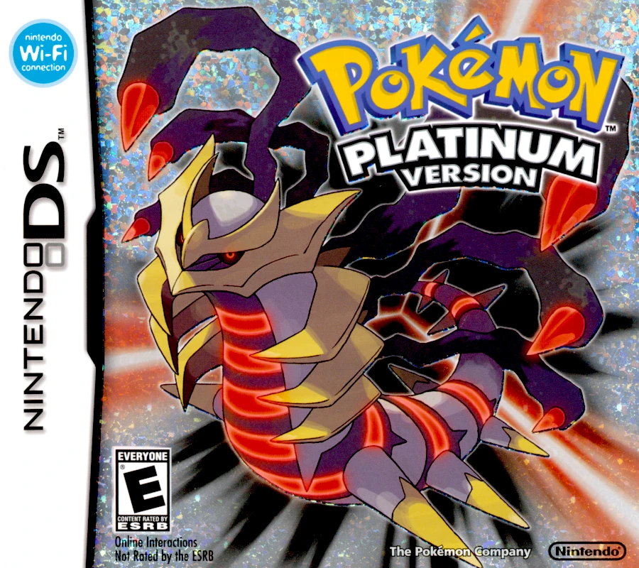 Front cover for Pokemon: Platinum Version on the Nintendo DS.