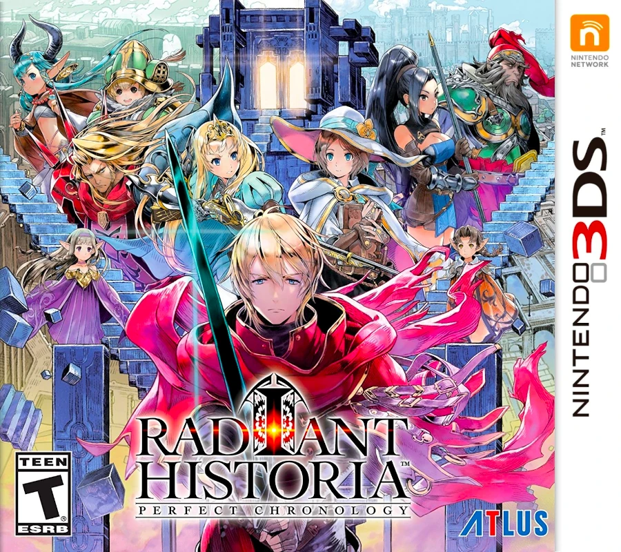 Front cover for Radiant Historia on the Nintendo 3DS.