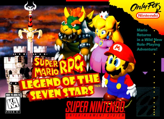 Front cover for Super Mario RPG: Legend of the Seven Stars on the Super Nintendo.