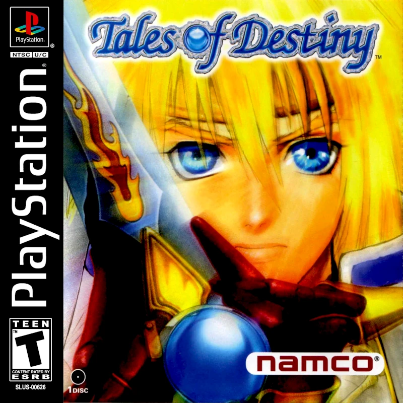 Front cover for Tales of Destiny on the Sony PlayStation.