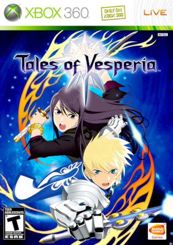 Front cover for Tales of Vesperia on the Microsoft Xbox 360.