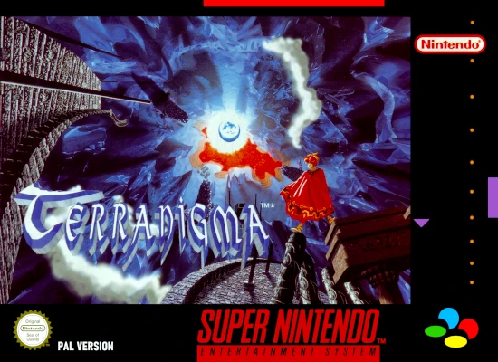 Front cover for Terranigma on the Super Nintendo.
