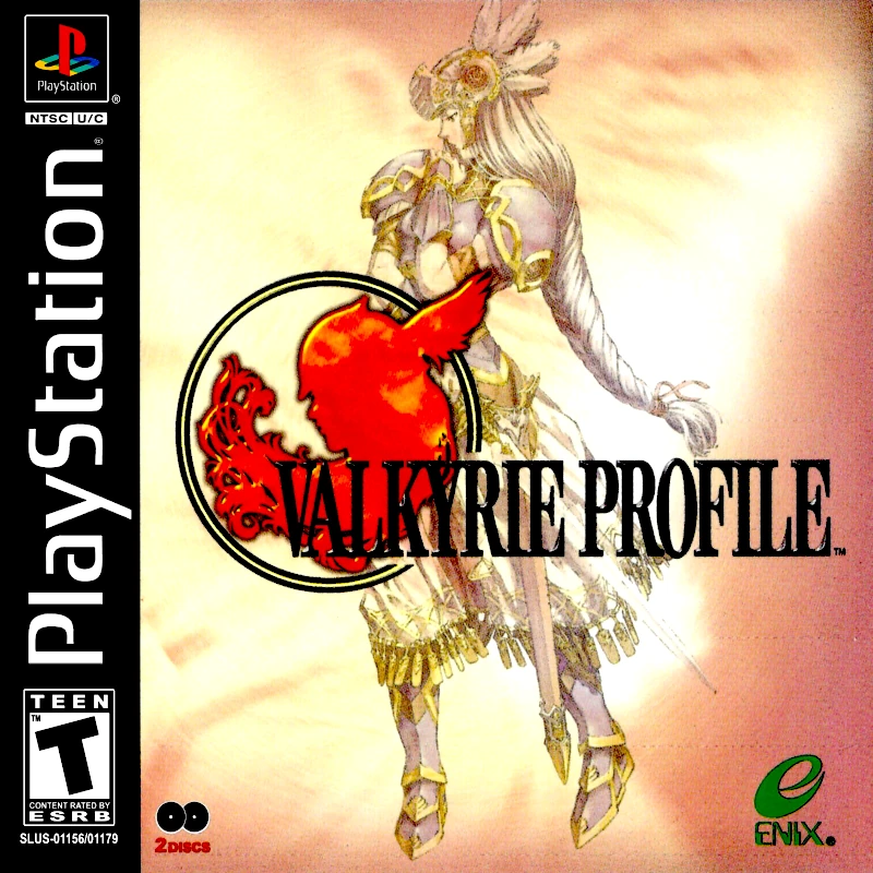 Front cover for Valkyrie Profile on the Sony PlayStation.