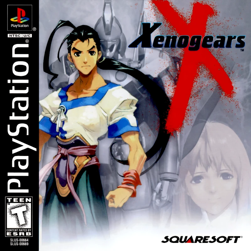 Front cover for Xenogears on the Sony PlayStation.