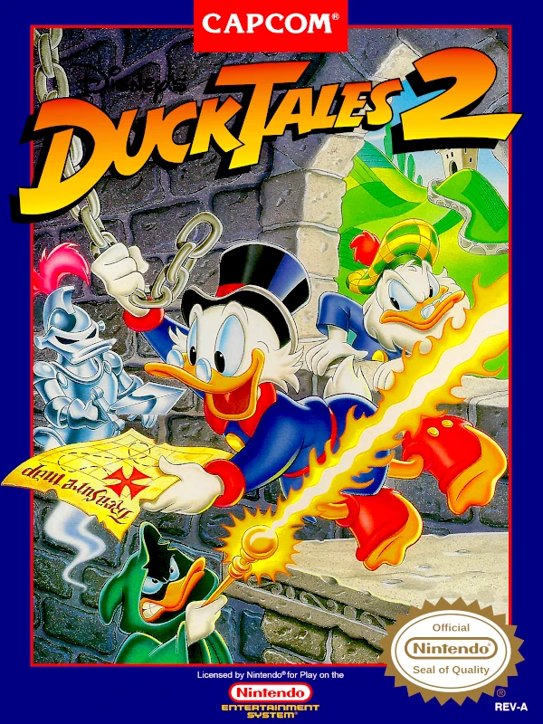 Front cover for Ducktales 2 on the Nintendo Entertainment System.