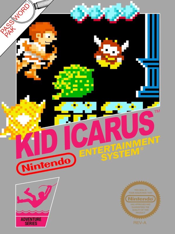 Front cover for Kid Icarus on the Nintendo Entertainment System.